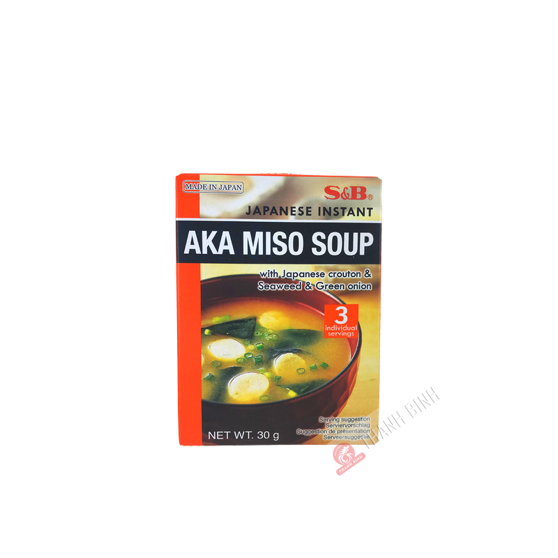 Sopa de miso oscuro instantáneo S&B aka 30g Japón