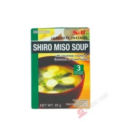 Soupe miso shiro clair instantanée S&B 30g Japon