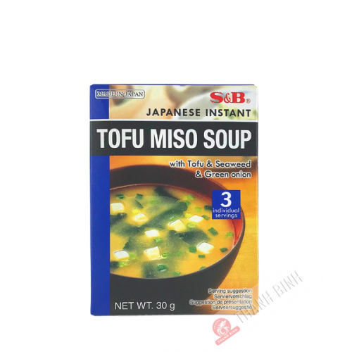 Sopa instantánea de tofu y miso S&B 30g Japón