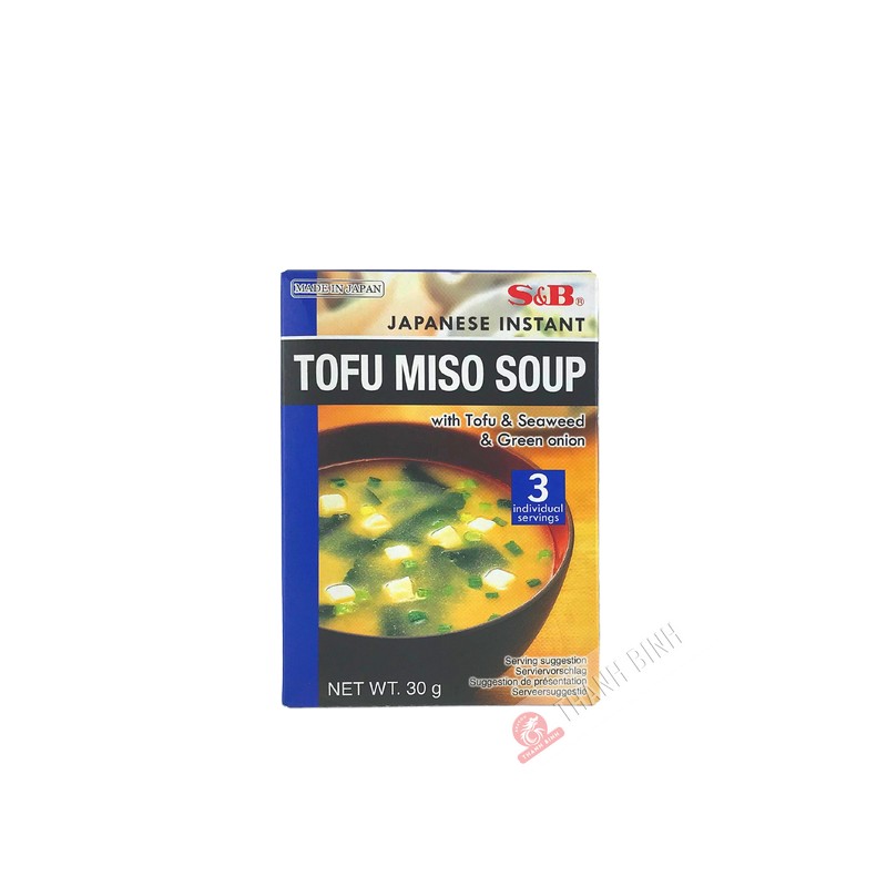 Instant s & B Tofu Miso Suppe 30g Japan