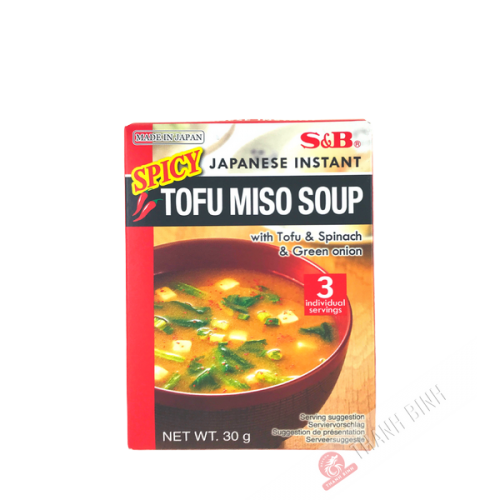 S & B Instant piccante tofu zuppa di miso 30g Giappone