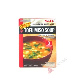 Soupe miso tofu épicée instantanée S&B 30g Japon