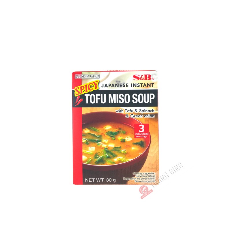 S & B Instant piccante tofu zuppa di miso 30g Giappone