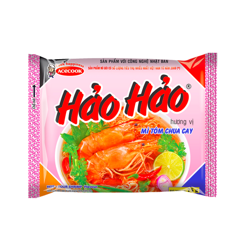 Sopa de fideos instantáneos HAO HAO camarón agria especias ACECOOK 75g de Vietnam