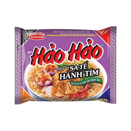 Sopa de fideos instantáneos HAO HAO estado de cebolla ACECOOK 75g de Vietnam
