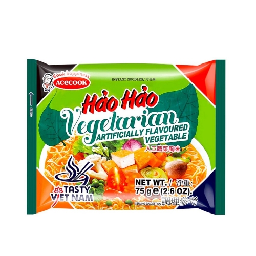 Soupe nouille inst. Végétarien HAO HAO ACECOOK 75g Vietnam