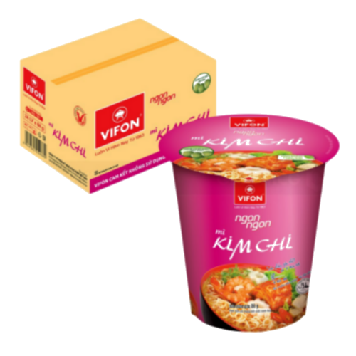 Sopa de fideos kim chi bol VIFON de cartón 24X60g Vietnam