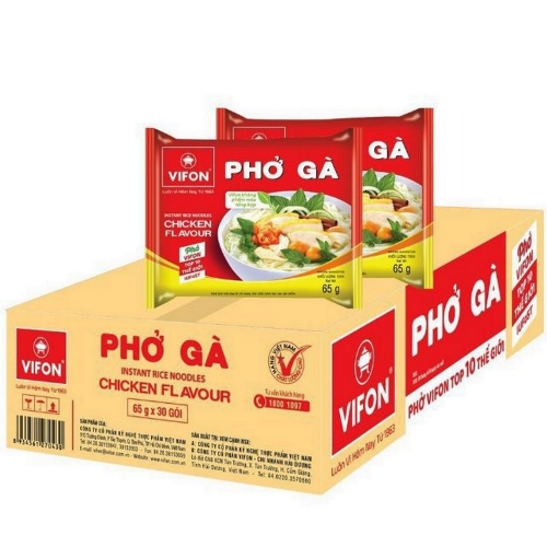 Sopa pho pollo VIFON de cartón 30x60g Vietnam