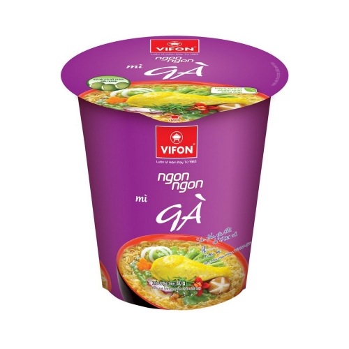 Sopa de fideos de pollo Tazón NGON NGON VIFON 60g de Vietnam