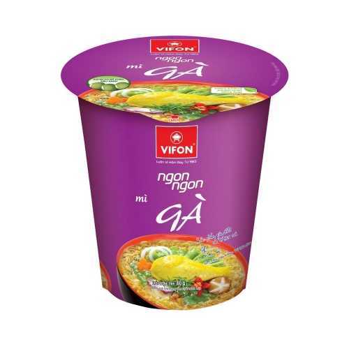 Sopa de fideos de pollo Tazón NGON NGON VIFON 60g de Vietnam