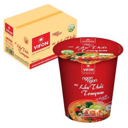 Sopa de Fideos Lau Thai Tom Yum Tazón NGON NGON VIFON de cartón 24x60g Vietnam