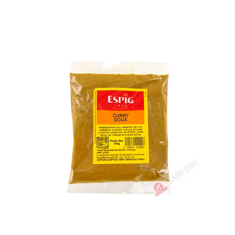 Madras curry en poudre mild 100g Inde