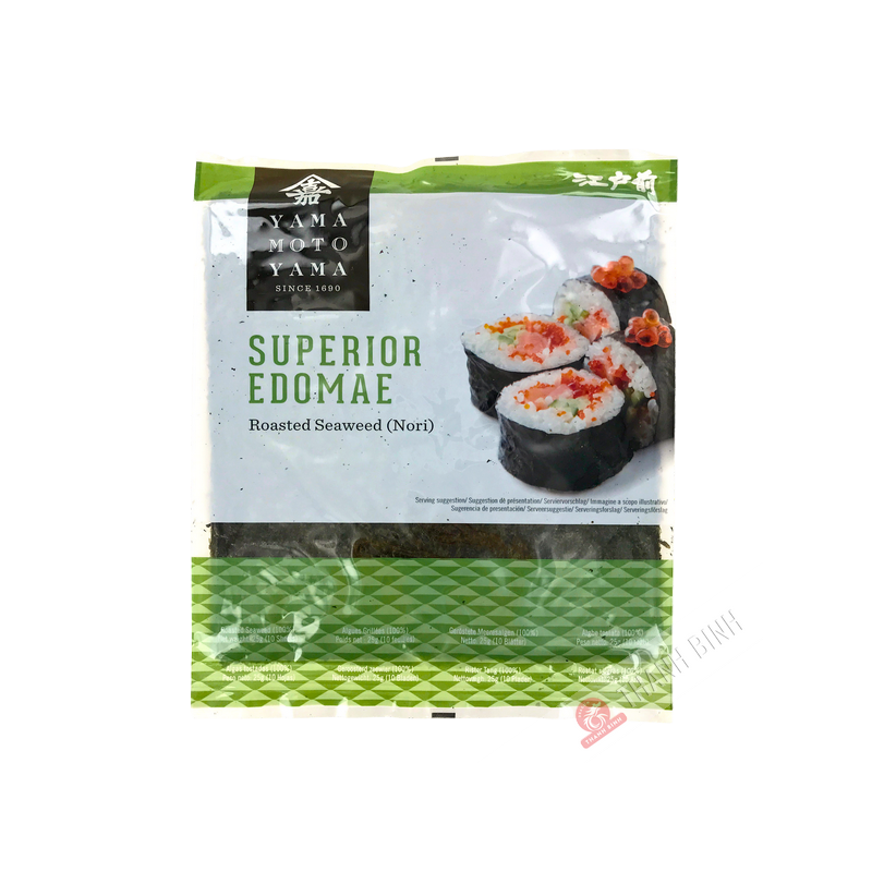 Hojas de alga nori para sushi YAMAMO TOYAMA 25g Corea del Sur Hojas de alga nori para sushi YAMAMO TOYAMA 25g Corea del Sur