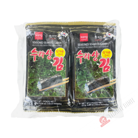 Algues grillées séchées instantanées WANG 8x2.3g Corée du Sud