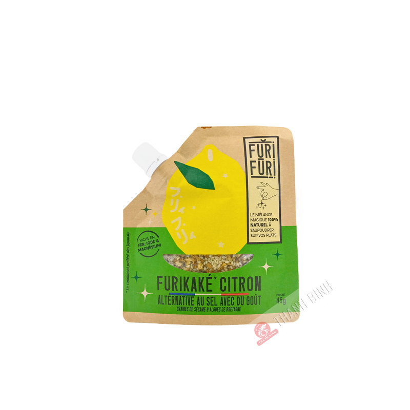 Furikaké condimento de arroz con limón FURI 45g Francia Furikaké condimento de arroz con limón FURI 45g Francia