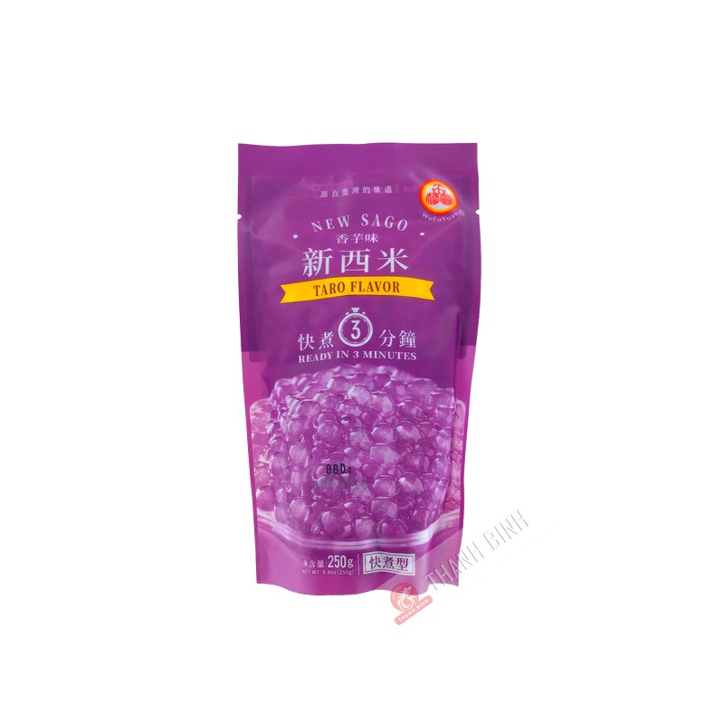 Bille tapioca pour bubble tea Taro NEW SAGO 250g Chine