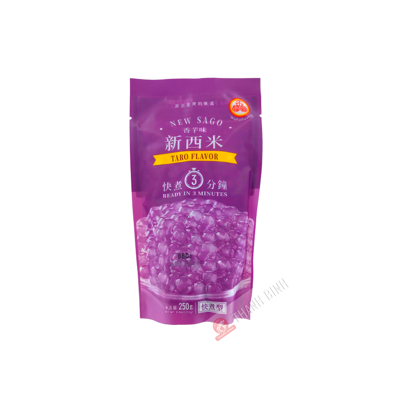 Bille tapioca pour bubble tea Taro NEW SAGO 250g Chine