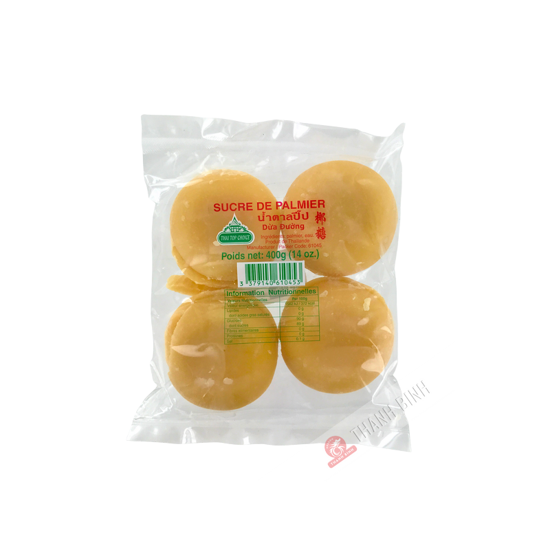 THAI TOP CHOICE zucchero di palma 400g Thailandia THAI TOP CHOICE zucchero di palma 400g Thailandia