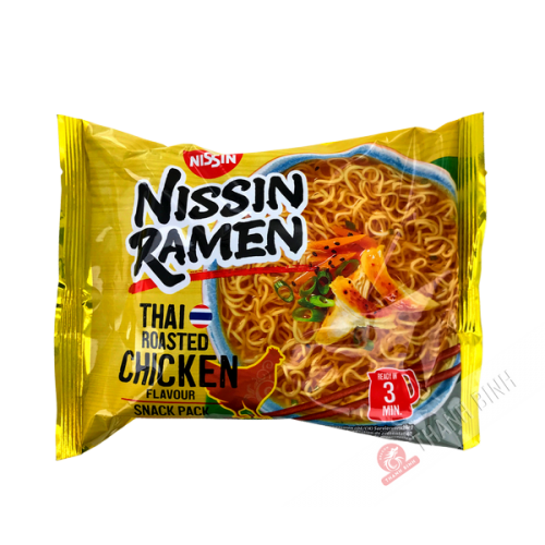 Soupe nouille ramen poulet rôti Thai NISSIN 65g Chine