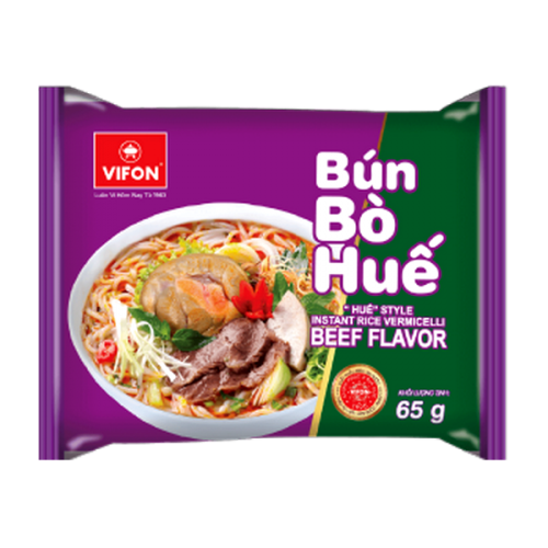 Soupe vermicelle instantanée Boeuf Bun Bo Hue VIFON 65g Vietnam