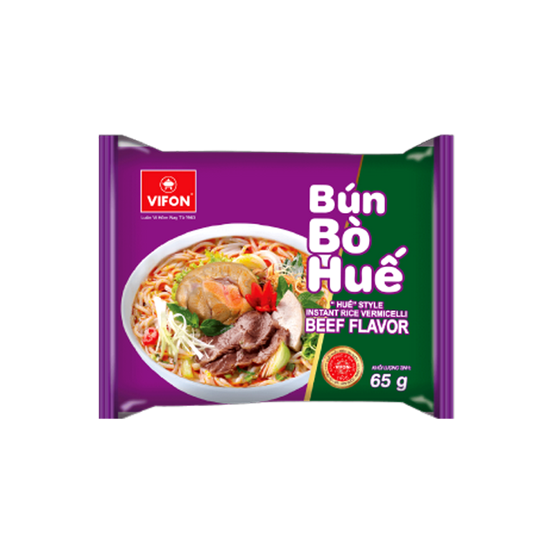 Instant Vermicelli Soup Beef Bun Bo Hue VIFON 65g Vietnam Instant Vermicelli Soup Beef Bun Bo Hue VIFON 65g Vietnam