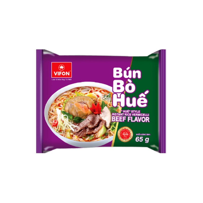 Soupe vermicelle instantanée Boeuf Bun Bo Hue VIFON 65g Vietnam