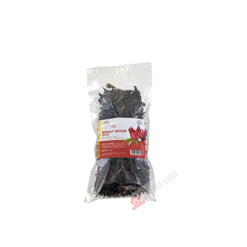 Fleur hibiscus Bissap rouge entier 100g Sénégal