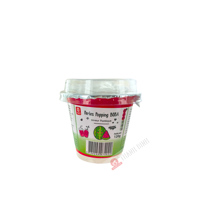 Sandía BOBA Popping Pearl para té de burbujas 120g China Sandía BOBA Popping Pearl para té de burbujas 120g China
