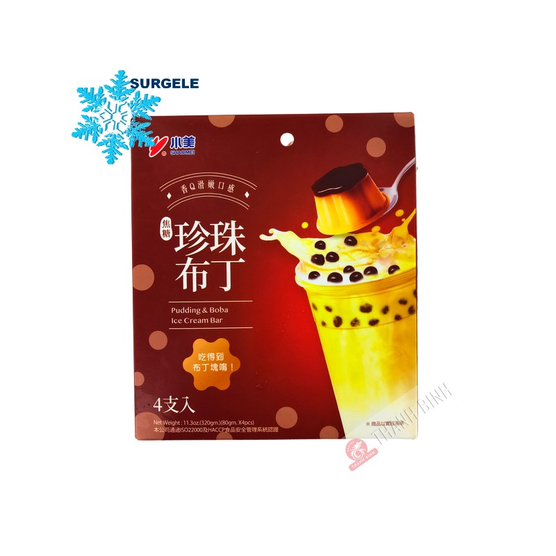 Glace bubble tea pudding 4pcsx80g - SURGELES