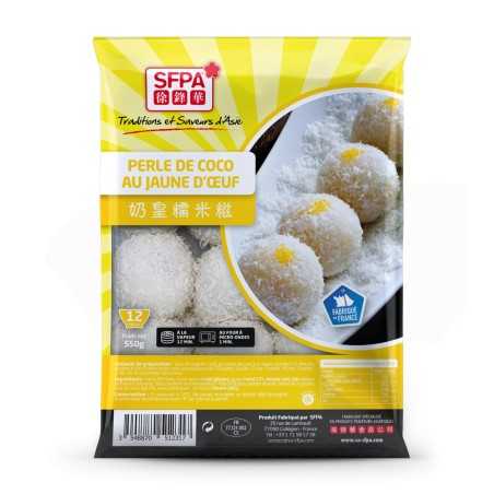Coconut pearls with egg yolk SFPA 550g France - FROZEN