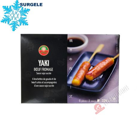 Brochette Yaki buf fromage avec sauce soja sucrée 226g - SURGELES