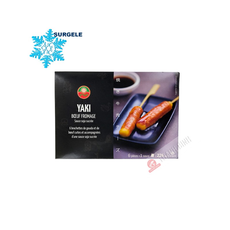 Brochette Yaki buf fromage avec sauce soja sucrée 226g - SURGELES
