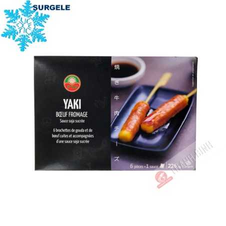 Brochette Yaki buf fromage avec sauce soja sucrée 226g - SURGELES