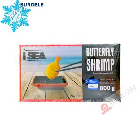 Crevettes panées butterfly 26/30 800G Vietnam - SURGELES