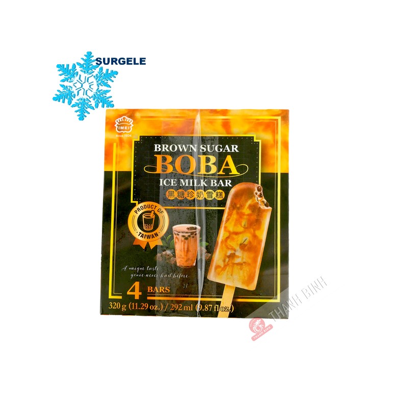 Glace Buble tea sucre brun 4 bâton IMEI 320g Taiwan - SURGELES