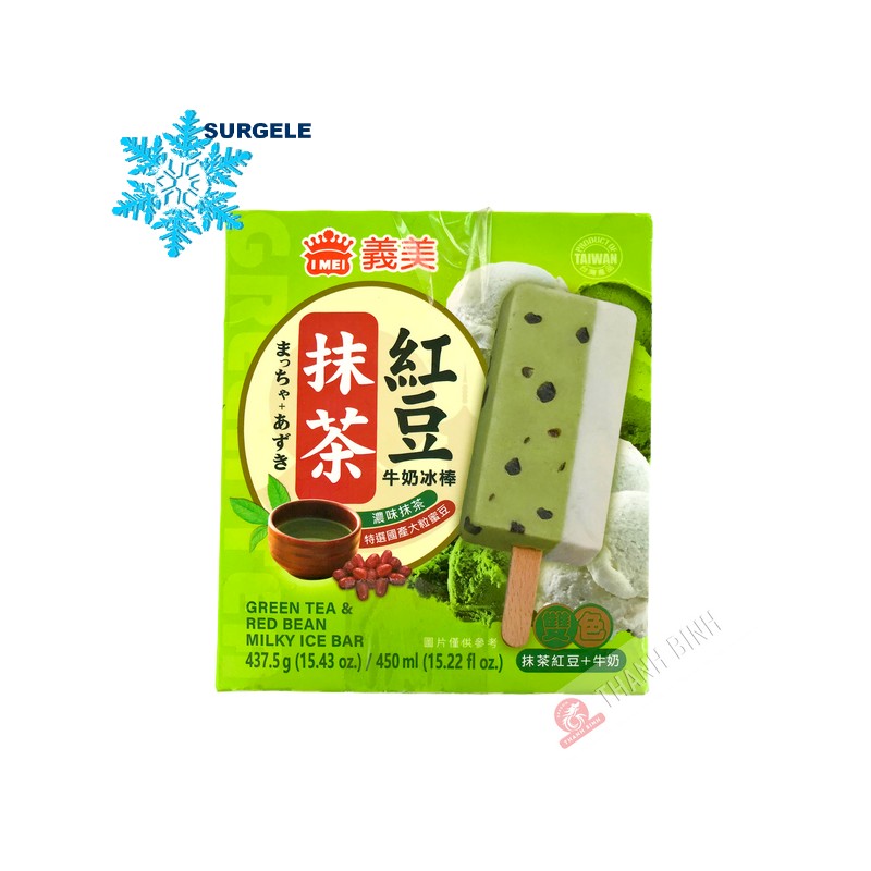 Glace Thé vert & haricot rouge 5 bâton IMEI 437.5g Taiwan - SURGELES