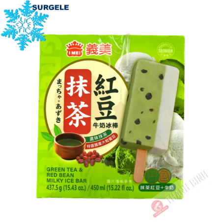 Green Tea & Red Bean Ice Cream 5 sticks IMEI 437.5g Taiwan - SURGELES