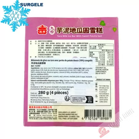 Taro- und Kartoffeleis 4 Sticks IMEI 280g Taiwan - SURGELES