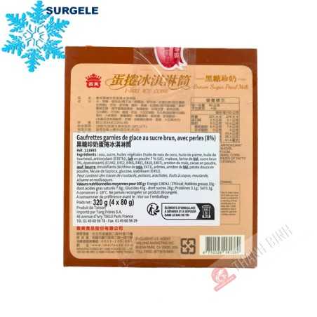 Kem trà trân châu đường đen 4 bánh xốp IMEI 320g Đài Loan - SURGELES