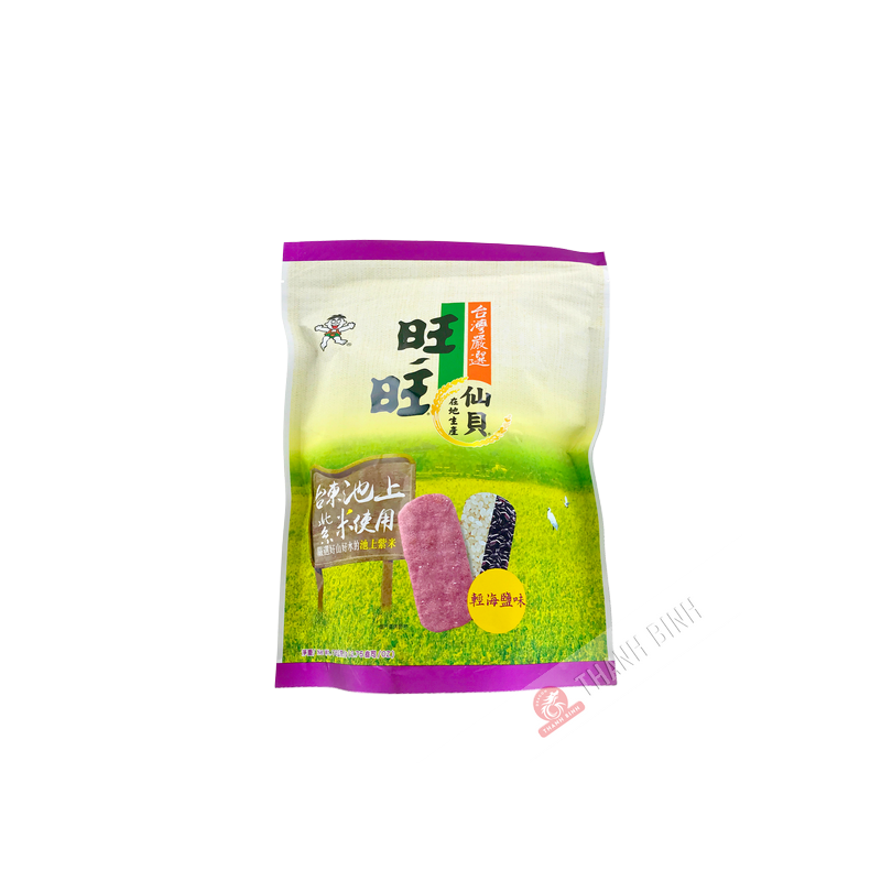 WANT WANT Biscotti di riso glutinoso nero soffiato 78g Taiwan WANT WANT Biscotti di riso glutinoso nero soffiato 78g Taiwan