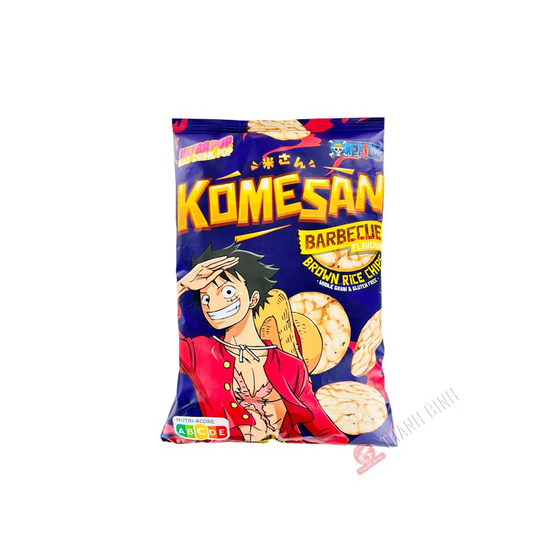 Chips de riz complet soufflé barbecue KOMESAN 60g E.U