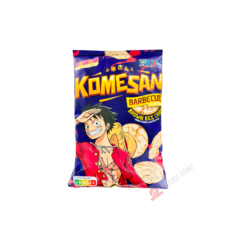 KOMESAN Barbecue Puffed Brown Rice Chips 60g EU