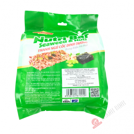 Cereal bars with cashew nuts, pumpkin seeds and seaweed - 180g - Minh Duong Food