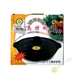 Marmite noire en terre 20cm Chine
