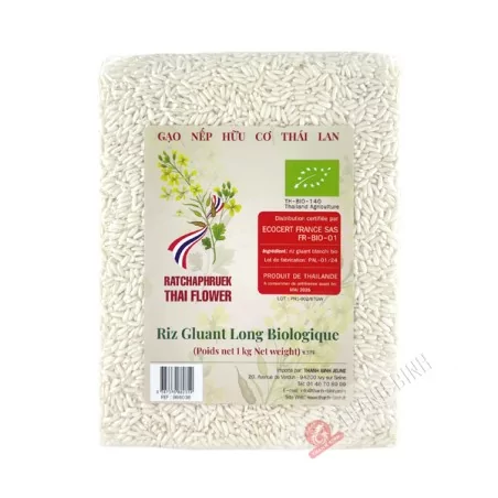 Riz gluant BIO long parfumé 1kg Thailande