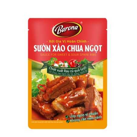 Sauce préparation aigre douce pour travers de porc - 80g - BARONA