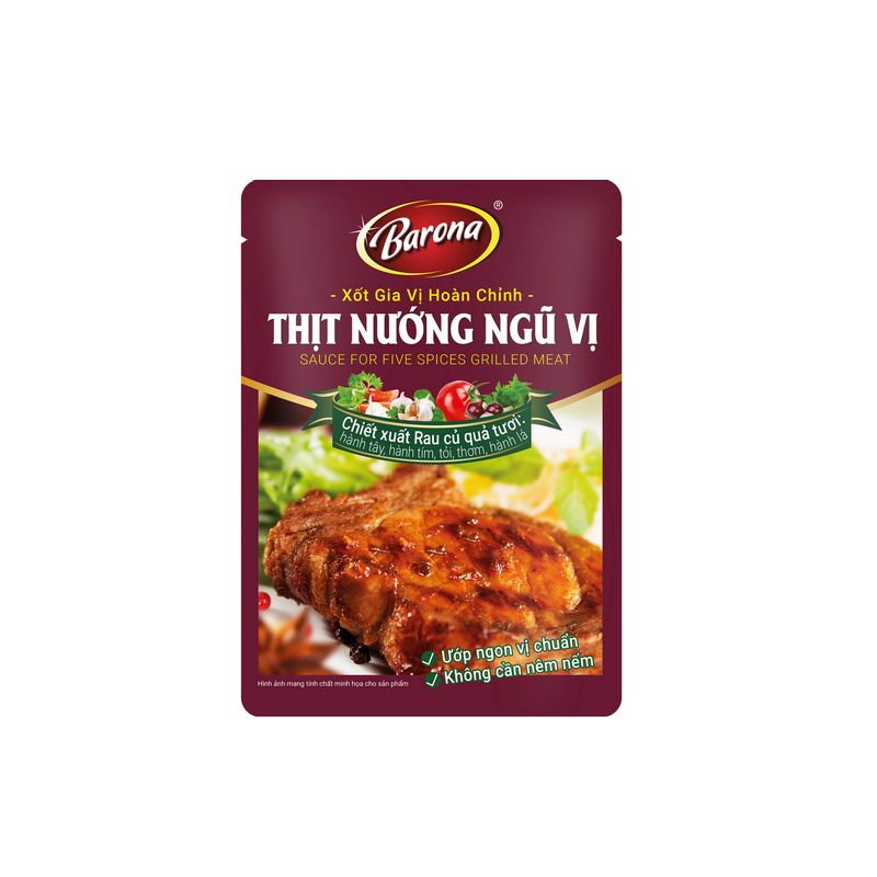 Nước sốt chế biến thịt nướng với 5 loại gia vị - 80g - BARONA Nước sốt chế biến thịt nướng với 5 loại gia vị - 80g - BARONA