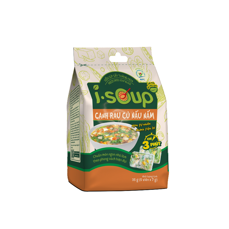 Instant Mushroom and Vegetable Soup I-SOUPE- 5x7g Vietnam