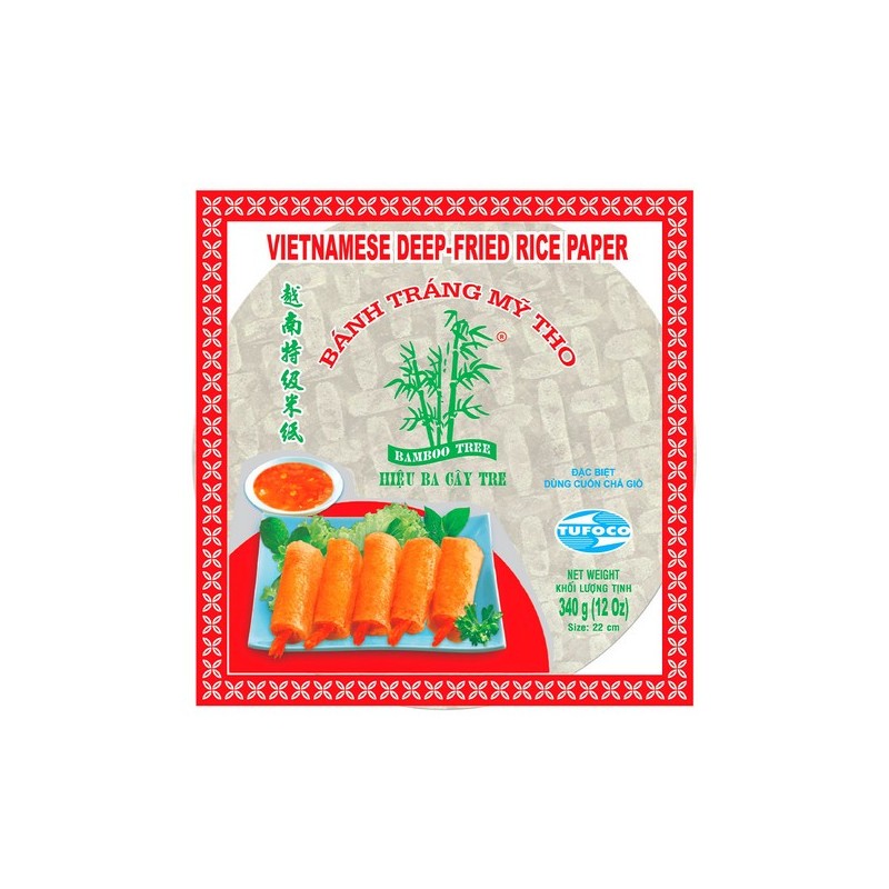 Rice cake 22cm for nems 3 BAMBOO 340g VIETNAM