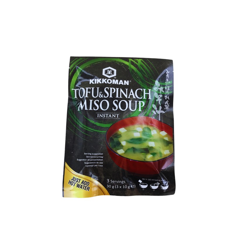 Zuppa di Miso con tofu & spinaci immediata KIKKOMAN 30g Giappone